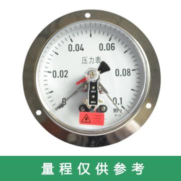 万达 电接点压力表，YJTFXC-60ZT 304不锈钢,轴向带前边,Φ60,-0.1~0.5MPa,G1/4,2.5级,24V 售卖规格：1个