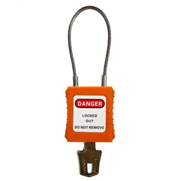 都克 钢缆安全挂锁，P54-橙 通开二级管理型 售卖规格：1把