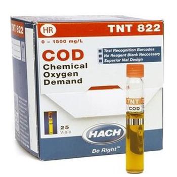哈希/HACH TNTplus COD试剂，TNT822-CN 量程20-1500 mg/L COD，25支装 售卖规格：1套