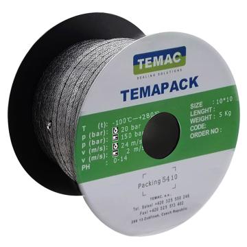 太美/TEMAC 聚四氟乙烯盘根/四氟盘根，TEMAC 5410 23*23mm ，混合石墨线，硅油润滑 售卖规格：5公斤/卷