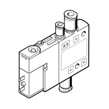 费斯托/FESTO 两位三通单电控电磁阀，CPE10-M1BH-3OLS-QS-4，196855 常开型，外部先导式 售卖规格：1个