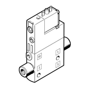 费斯托/FESTO 两位三通单电控电磁阀，CPE10-M1BH-3OLS-M5，196854 常开型，外部先导式 售卖规格：1个