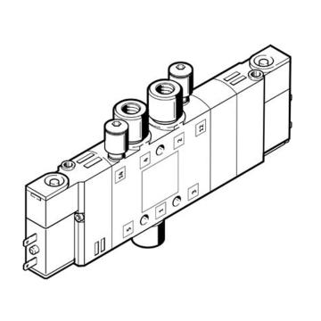 费斯托/FESTO 三位五通中位阀，CPE10-M1BH-5/3ES-QS6-B，533156 常泄型，外部先导式 售卖规格：1个