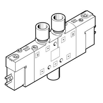 费斯托/FESTO 三位五通中位阀，CPE10-M1BH-5/3GS-M5-B，533160 常闭型，外部先导式 售卖规格：1个