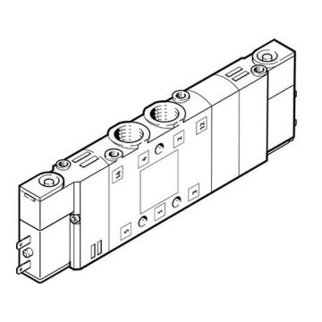 费斯托/FESTO 三位五通中位阀，CPE10-M1BH-5/3E-M7-B，533143 常泄型，内部先导式 售卖规格：1个