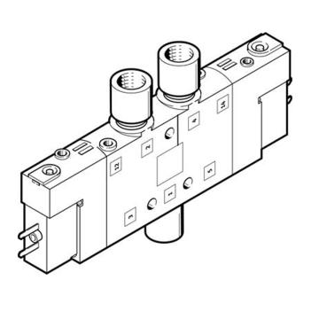 费斯托/FESTO 三位五通中位阀，CPE10-M1BH-5/3E-M5-B，533161 常泄型，内部先导式 售卖规格：1个