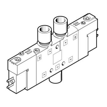 费斯托/FESTO 三位五通中位阀，CPE10-M1BH-5/3G-M5-B，533159 常闭型，内部先导式 售卖规格：1个