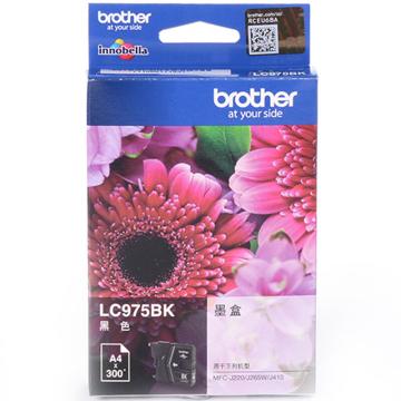 兄弟/BROTHER 墨盒，LC975BK 黑色 适用 MFC-J410、MFC-J220、MFC-J265W、300页 售卖规格：1个