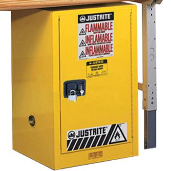 杰斯瑞特/JUSTRITE 黄色易燃液体存储柜，8912201 FM认证 12加仑/45升 单门/自动 紧凑式 售卖规格：1个