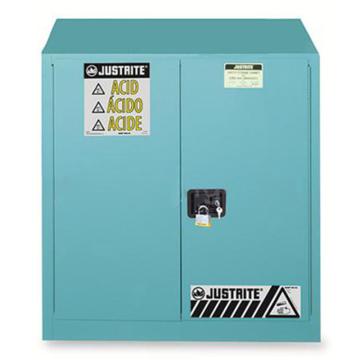 杰斯瑞特JUSTRITE 蓝色弱腐蚀性液体存储柜，FM认证，30加仑/114升，双门/手动，8930021