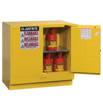 杰斯瑞特/JUSTRITE 黄色易燃液体存储柜，8923001 FM认证 22加仑/83升 双门/手动 台下式 售卖规格：1个