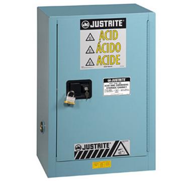杰斯瑞特/JUSTRITE 蓝色弱腐蚀性液体存储柜，8912021 FM认证 12加仑/45升 单门/手动 紧凑式 售卖规格：1个