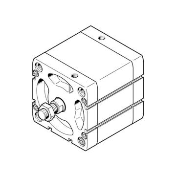 费斯托/FESTO 紧凑型气缸，ADN-100-10-A-P-A，536374 ISO 21287，活塞杆杆端外螺纹 售卖规格：1个