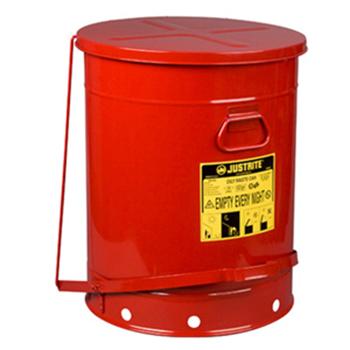 杰斯瑞特JUSTRITE 油类废物桶，9加仑/34升，红色，09300