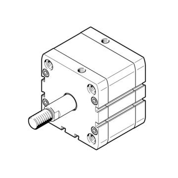 费斯托 紧凑型气缸，ADN-80-10-A-P-A，536353 ISO 21287，活塞杆杆端外螺纹 售卖规格：1个