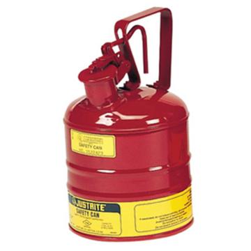 杰斯瑞特JUSTRITE Ⅰ型钢制安全罐-红色（释放扳柄），1加仑/4升，10301Z