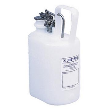 杰斯瑞特/JUSTRITE 自动关闭式聚乙烯废物罐（配有不锈钢部件），12161 1加仑/4升 售卖规格：1个