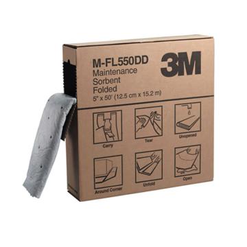 3M 折叠式维修保养型吸收棉，M-FL550DD 12.5×1520cm （70070408771）3盒/箱 售卖规格：3盒/箱