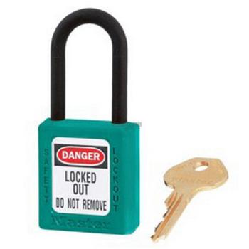 玛斯特锁具 青色XENOY工程塑料安全锁，406TEAL 塑料锁钩、绝缘、防磁、防电火花 售卖规格：1把