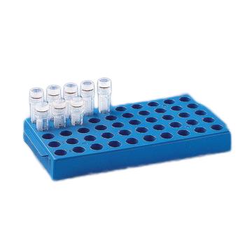普兰德/BRAND 细胞冻存管管架，PP材质，蓝色，可以放置50个自立式细胞冻存管，114860 售卖规格：4个/包