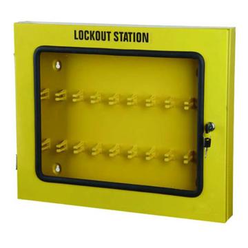 安赛瑞 锁具管理箱（空箱）-黄色粉末喷涂钢板，14738 透明箱门可上锁 560×460×70mm 售卖规格：1个