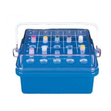 耐洁/NALGENE 0℃实验专用冷却盒和试管冷却盒，绿色聚碳酸酯较低的部分填充无毒的胶体，DS5116-0032 售卖规格：1个
