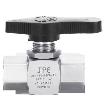 JPE 球阀，C-3BV-S6-04FR-3P,1/2"3000PSI JPE不锈钢精小型PT内螺纹直通式 售卖规格：1个