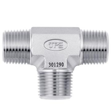 JPE 外牙三通，BS6-MT04-R 1/2"PT不锈钢316 售卖规格：1个