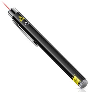 得力（deli） 钢笔造型便携式激光笔，无线演示器 黑/银随机 红光 3933
