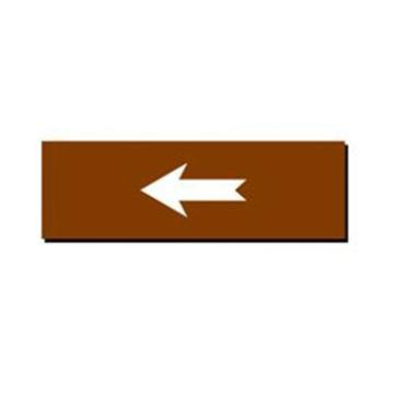 贝迪/BRADY 片状管道标识，箭头，棕底白字，60×200mm，GB7231-2003，A1395-60*200mm 售卖规格：1片