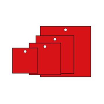 安赛瑞 空白塑料吊牌-正方形，31.8×31.8mm，红色，14802 售卖规格：100个/包