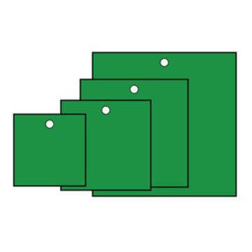 安赛瑞 空白塑料吊牌-正方形，31.8×31.8mm，绿色，14806 售卖规格：100个/包