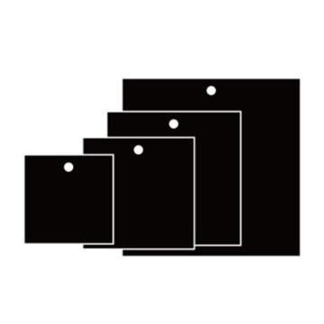 安赛瑞 空白塑料吊牌-正方形，25.4×25.4mm，黑色，14809 售卖规格：100个/包