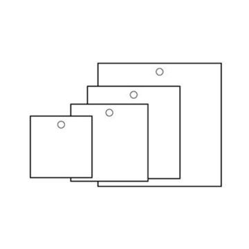 安赛瑞 空白塑料吊牌-正方形，25.4×25.4mm，白色，14813 售卖规格：100个/包