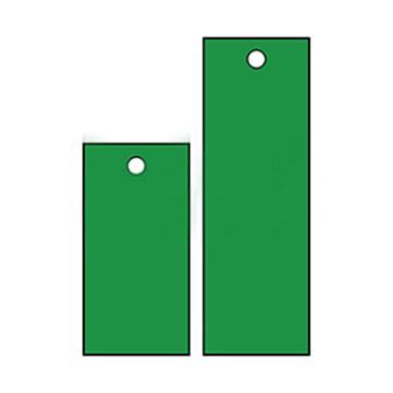 安赛瑞 空白塑料吊牌-长方形，25.4×50.8mm，绿色，14835，100个/包