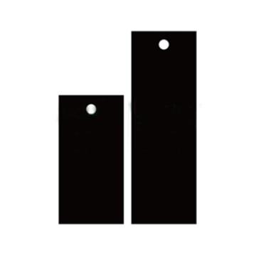 安赛瑞 空白塑料吊牌-长方形，25.4×50.8mm，黑色，14837 售卖规格：100个/包