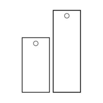 安赛瑞 空白塑料吊牌-长方形，25.4×50.8mm，白色，14839 售卖规格：100个/包