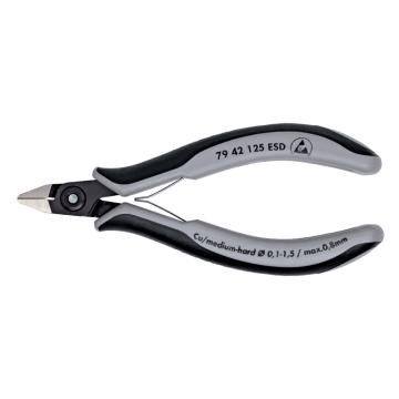 凯尼派克/KNIPEX 防静电电子斜口钳，79 42 125 ESD 125mm 售卖规格：1把