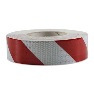 安赛瑞 超级晶格反光警示胶带，超级晶格反光材料，50mm×50m，红/白，14359