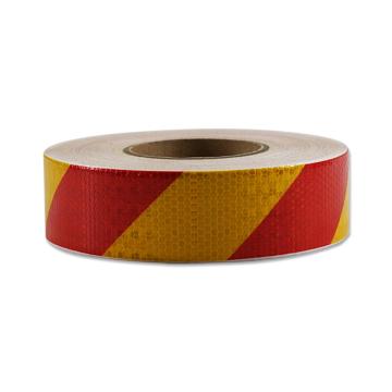 安赛瑞 超级晶格反光警示胶带，超级晶格反光材料，50mm×50m，红/黄，14360 售卖规格：1卷