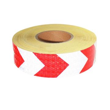 安赛瑞 超级晶格反光警示胶带，超级晶格反光材料，50mm×50m，红白箭头，14363 售卖规格：1卷
