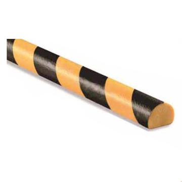 安赛瑞 警示防撞条（C款），耐寒PU材质，黄黑橘皮纹表面，馒头型，长1000mm，11412