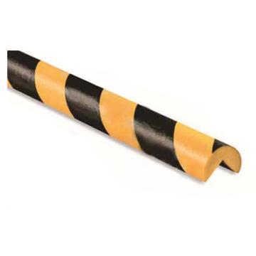 安赛瑞 警示防撞条（A款），耐寒PU材质，黄黑橘皮纹表面，直角型，长1000mm，11410