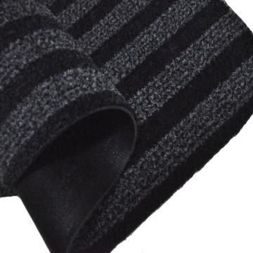 丽施美/Rismat 地垫，“雅福” 刮沙除尘吸水条纹 黑灰 2×9m 售卖规格：1块