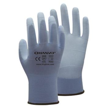 恒辉 PU涂层手套，PE302-8 13针尼龙掌浸 售卖规格：1包