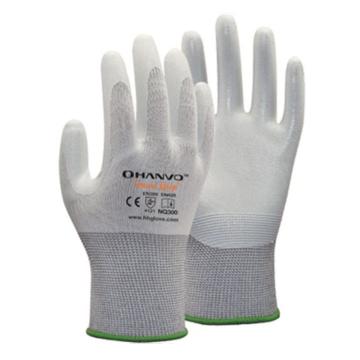 恒辉 丁腈涂层手套，NQ300-9 13针白尼龙掌浸 售卖规格：1包