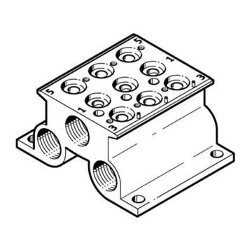 费斯托/FESTO 固定阀宽气路板模块，CPE14-PRS-3/8-3，543831 用于两位五通和三位五通阀系列 售卖规格：1个