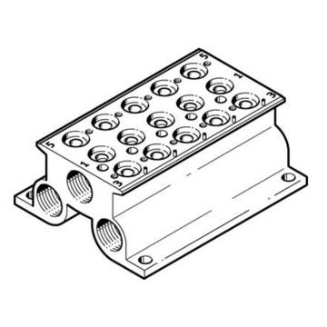 费斯托/FESTO 气路板，CPE18-PRS-3/8-5，543842 用于5通阀 售卖规格：1个