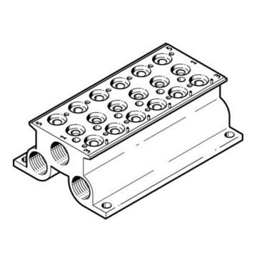 费斯托/FESTO 固定阀宽气路板模块，CPE14-PRS-3/8-6，543834 用于两位五通和三位五通阀系列 售卖规格：1个