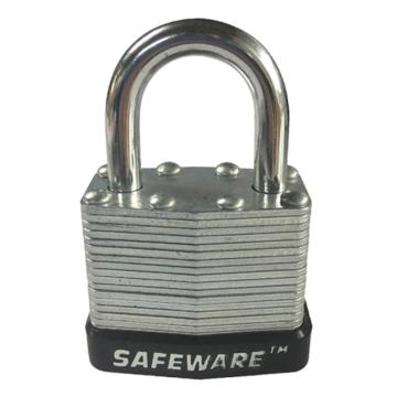 安赛瑞 钢制千层安全挂锁-黑，锁梁Ф6mm，锁体长37mm，锁杆长度25mm，14709